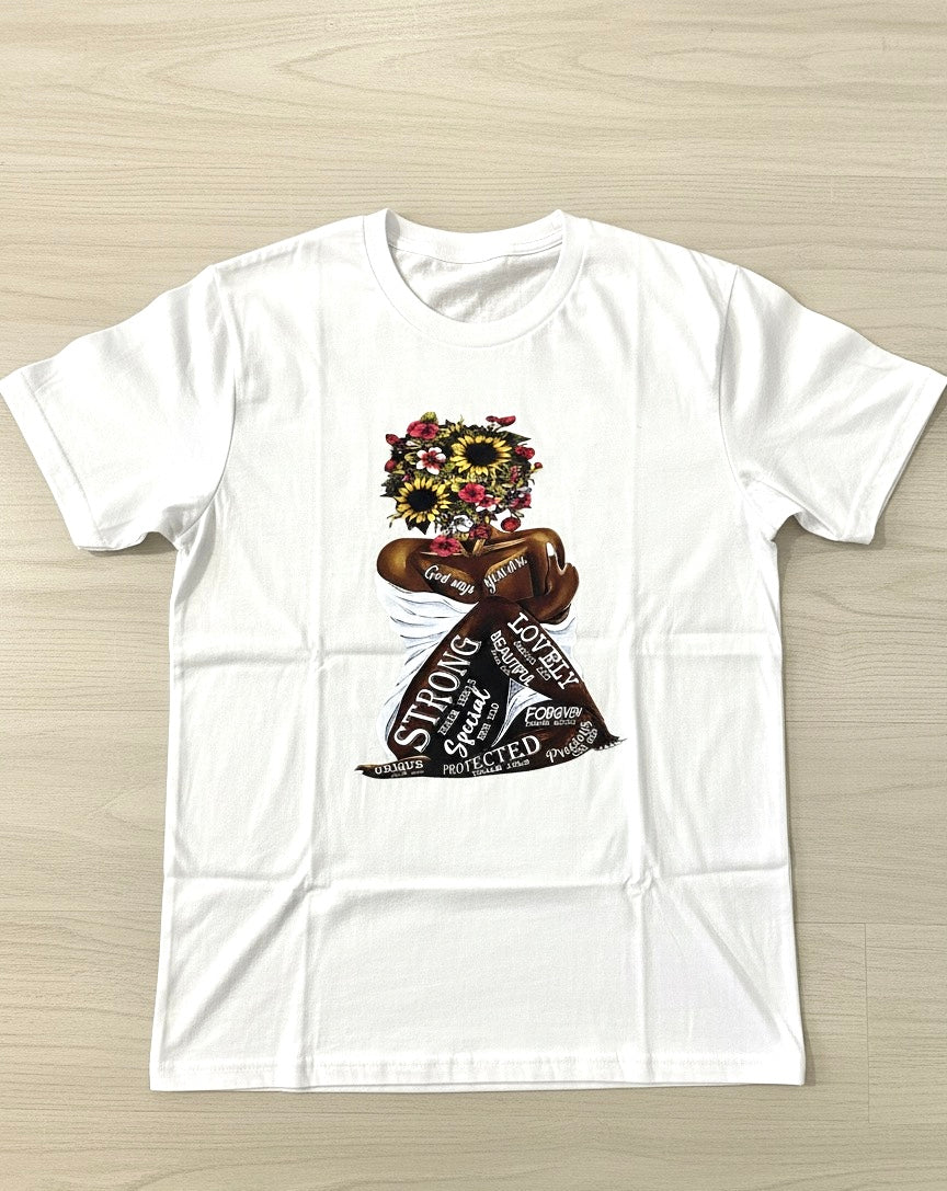 Floral Afro Graphic Tee