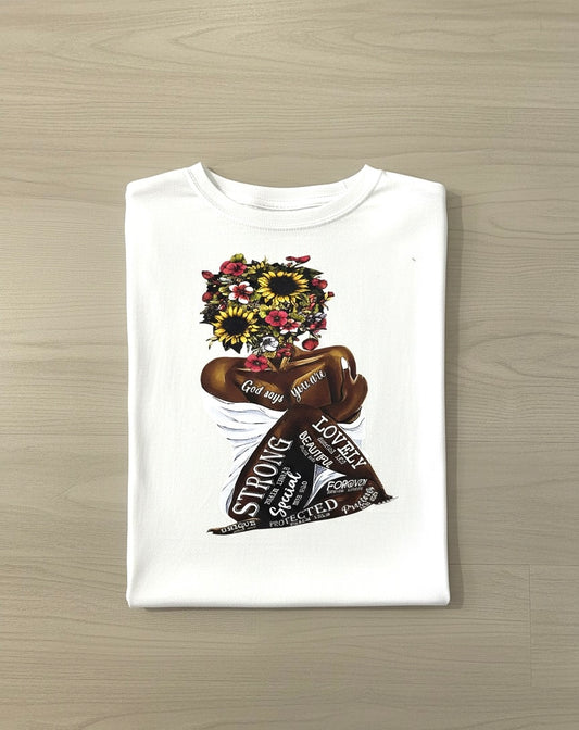 Floral Afro Graphic Tee
