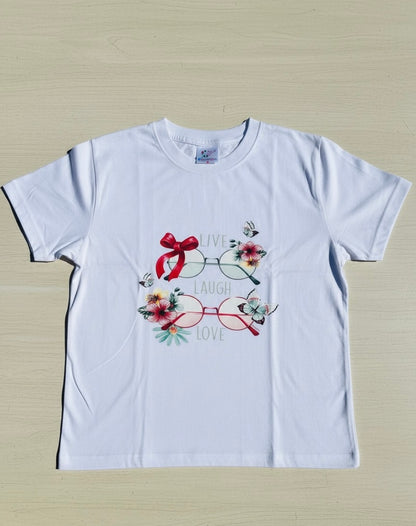 Live Laugh Love Glasses Graphic Tee